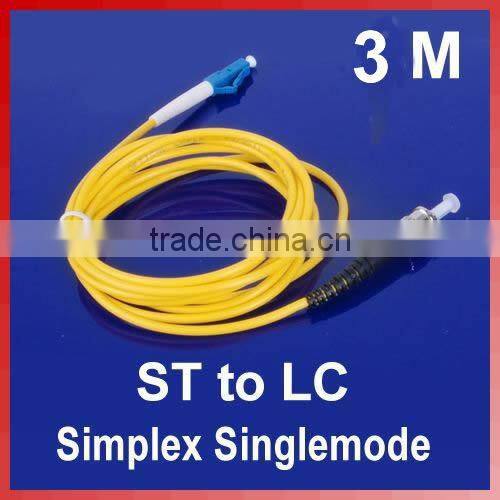ST to LC single mode simplex fiber optic patch cable