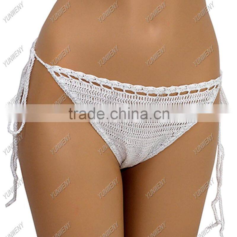 women's bikini with white Knitting swimming trunks sexy women trunks