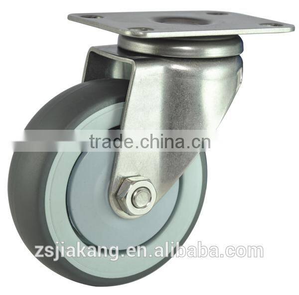 Rubber stainless steel caster ,TPR swivel caster