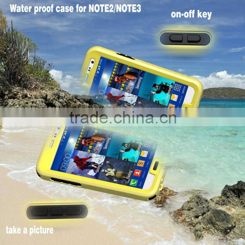 For Samsung Compatible Brand and PC + Silicone Material universal waterproof case for Samsung galaxy note3