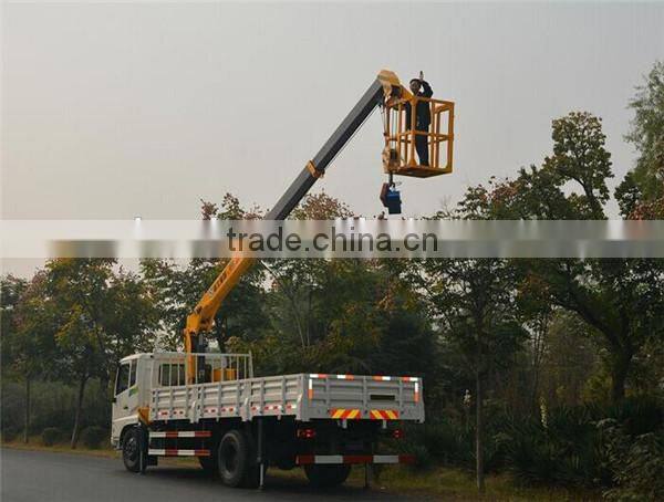 mini truck mounted crane bucket crane truck