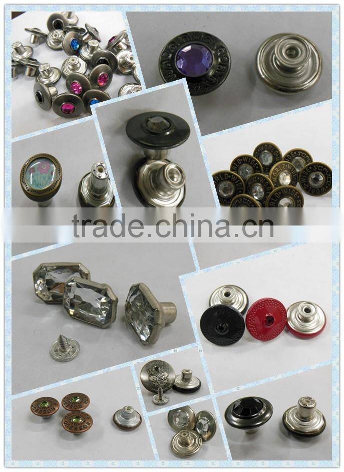 special white custom jeans rivets buttons embossed