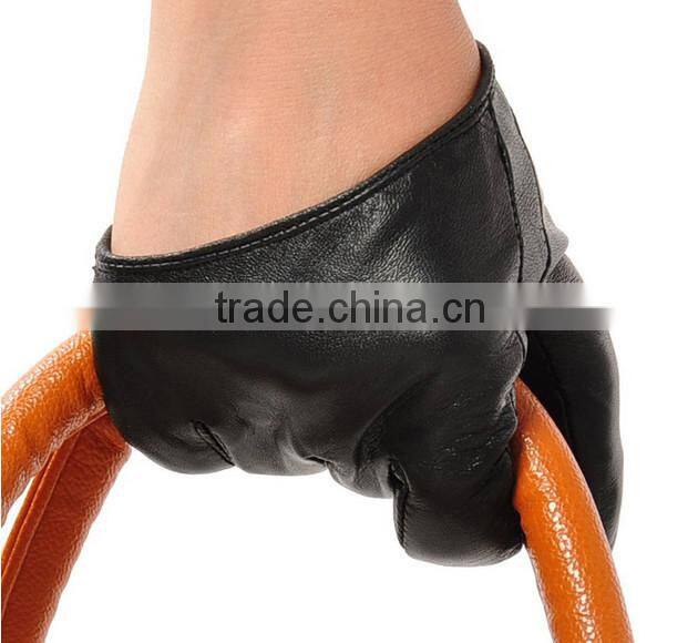 Fashion ladies sex short leather glove manufacturer
