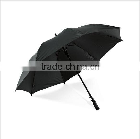 25INCH 16 rib auto open metal frame mono color umbrella Quality Umbrella with Black pastic Handle