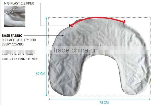 27 Colors Available New Design Soft Hand feel Portable Washable Minky Baby Nursing Pillow