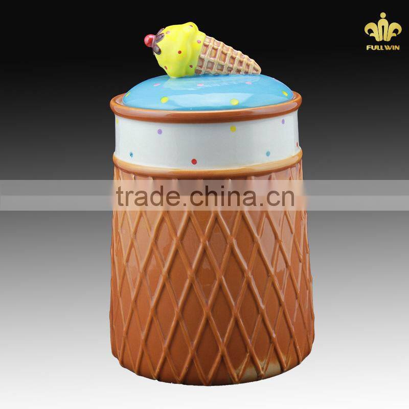 Kitchen canister sets ceramic with lid