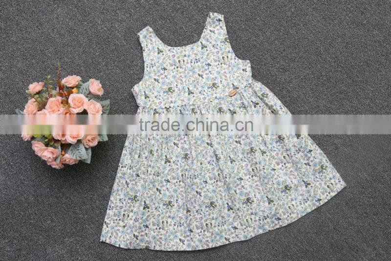 High quality 2016 children clothing for 2-14y girls' dress