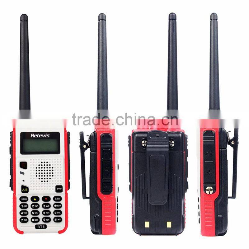 Retevis RT5 Walkie-Talkie ,VHF+UHF 8W 128CH DTMF,2-way Radio,USB cable,speak mic