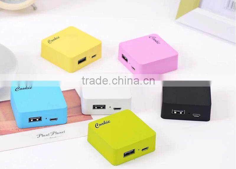 slim mini universal portable square power bank 2800 mah li-polymer battery mobile power