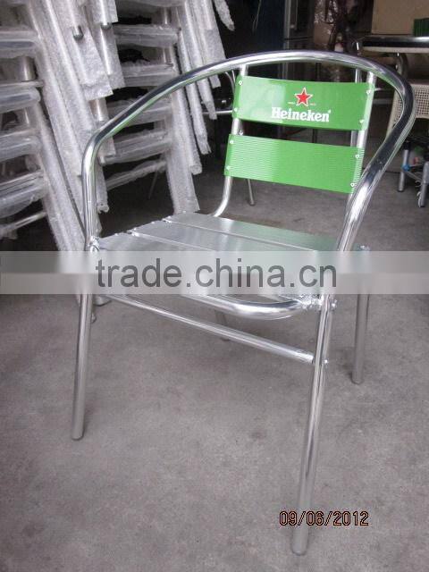 modern outdoor aluminium bar arm hotel chair YC002