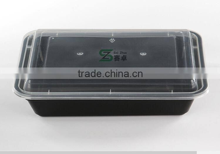 800ml stackable disposable microwave safe and freezer plastic food container with clear lid