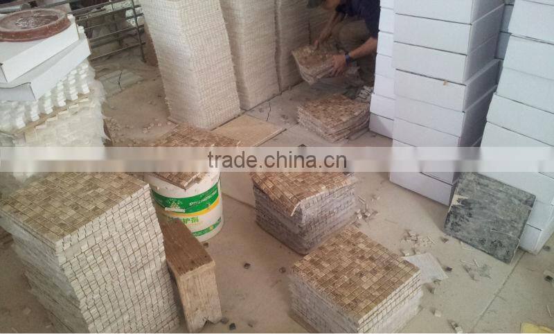 Light emperador marble mosaic tiles on mesh