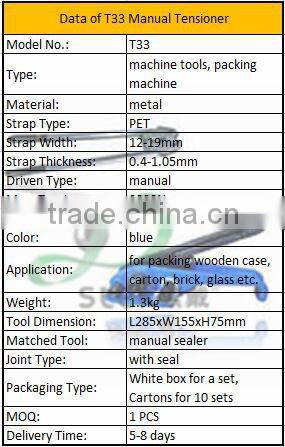 manual PET plastic banding strap handle tightening strapping tools