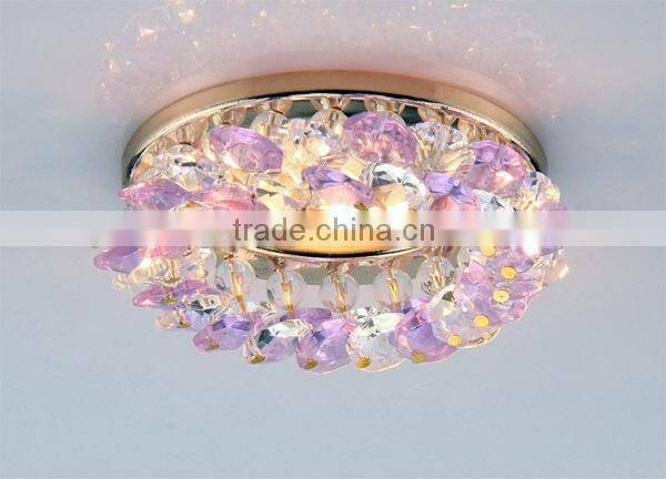 modern MR16 gu5.3 gu10 AB multi color crystal beads chrome iron base led spot light for indoor ceiling decoration
