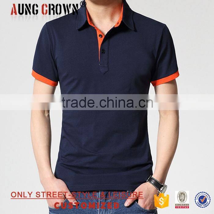 Short Sleeve Button Bulk Polo Tee Shirts Blank 80% Cotton 20% Polyester Garment