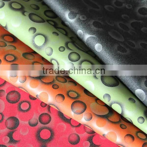hot sale glitter fabric bubble leather 100% polyurethane leather synthetic leather