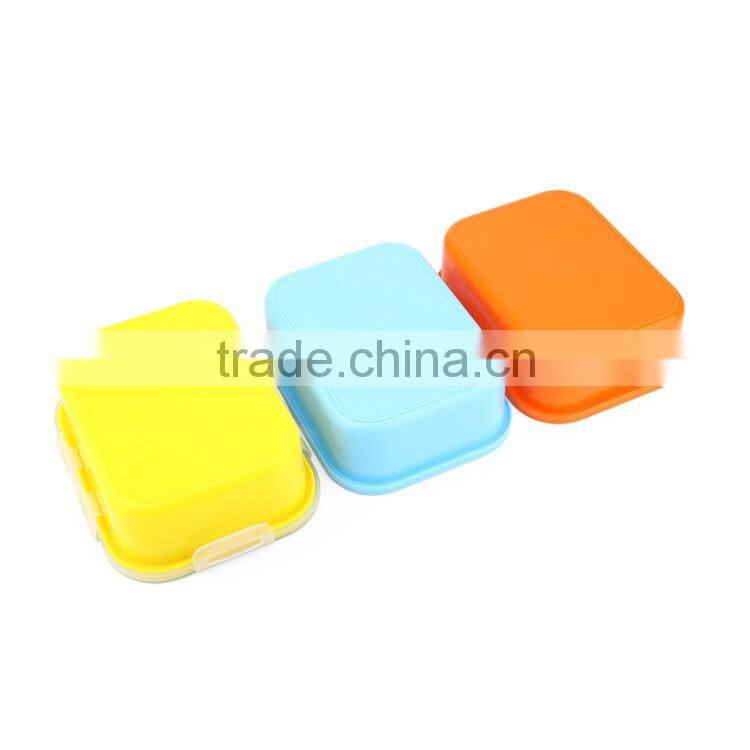 colourful stainless steel food crisper box with plastic lid