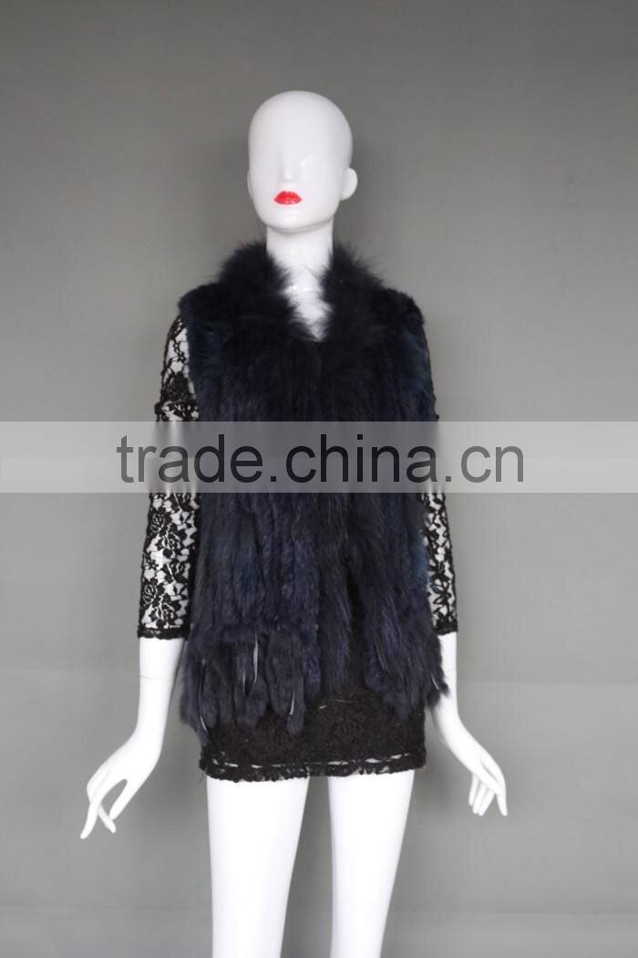 Hot Sale Rabbit Fur Cheap Vest Fur Trim Free Size Waistcoat Fur Vest
