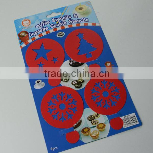 Decorating mould, eco-friendly cake stencil, cappuccino art template