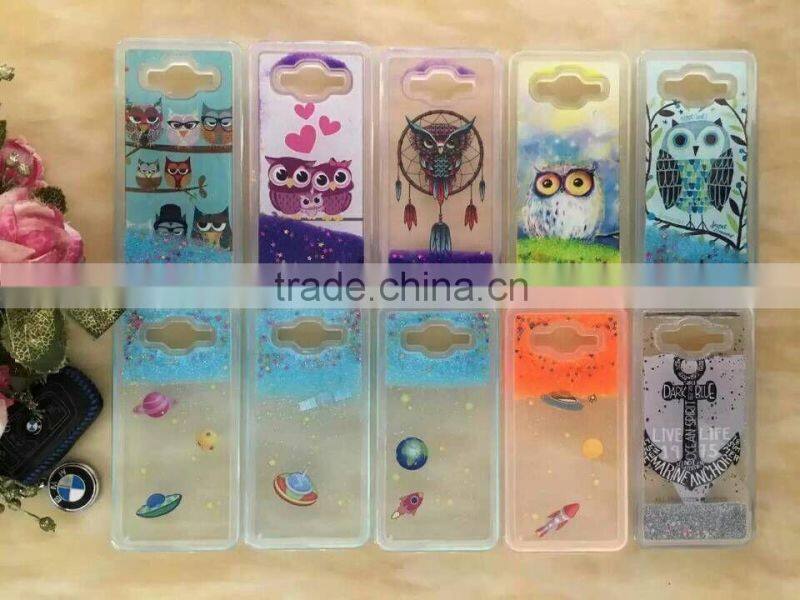 Glitter Quicksand & Stars Hard Liquid Cover Case for Huawei Mate 7