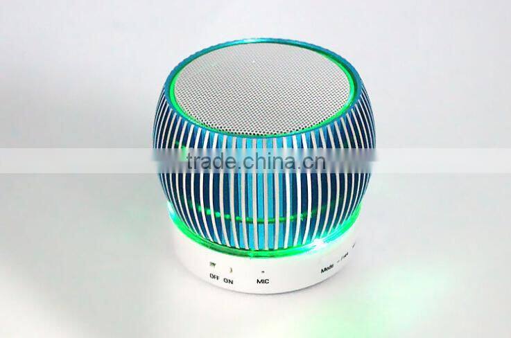 Portable mini bluetooth speaker with led light