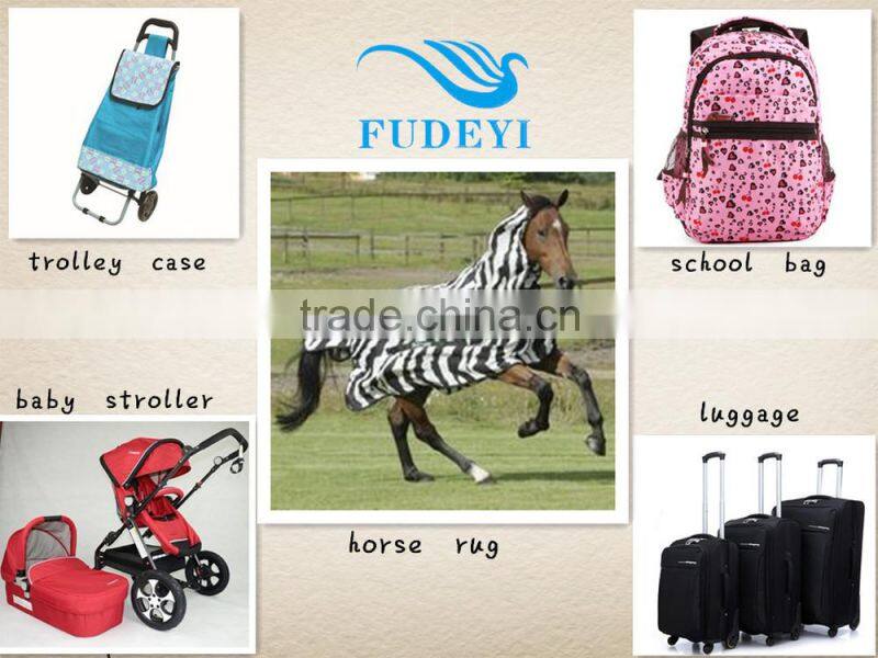 600D polyester waterproof PU coated nylon fabric for bag making