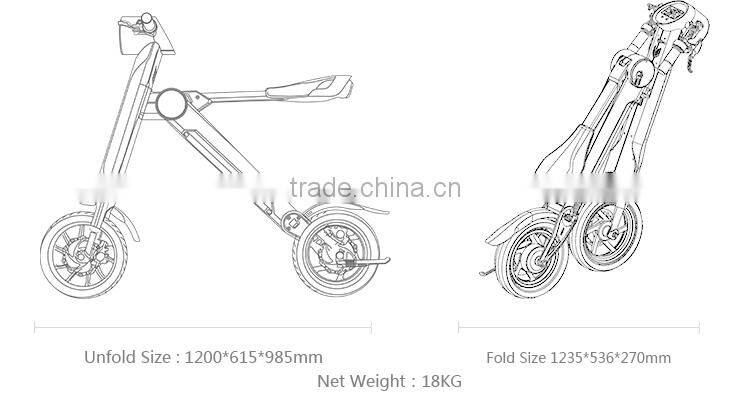 new fashionable gps function electric powered smart electric scooter