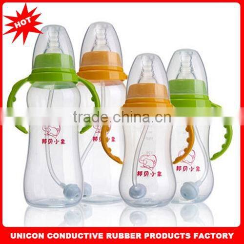 Factory direct sale 100% food grade silicone baby bottle sassy teething feeder soft silicone baby bottle unbreakable UN-0826