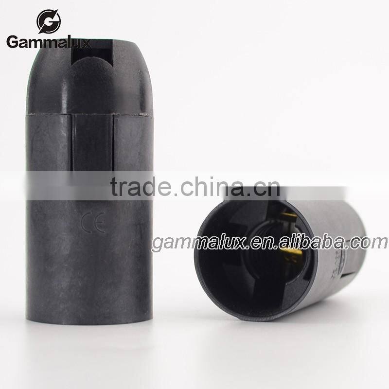 Black Color E14 Plastic Smooth Lamp Holders