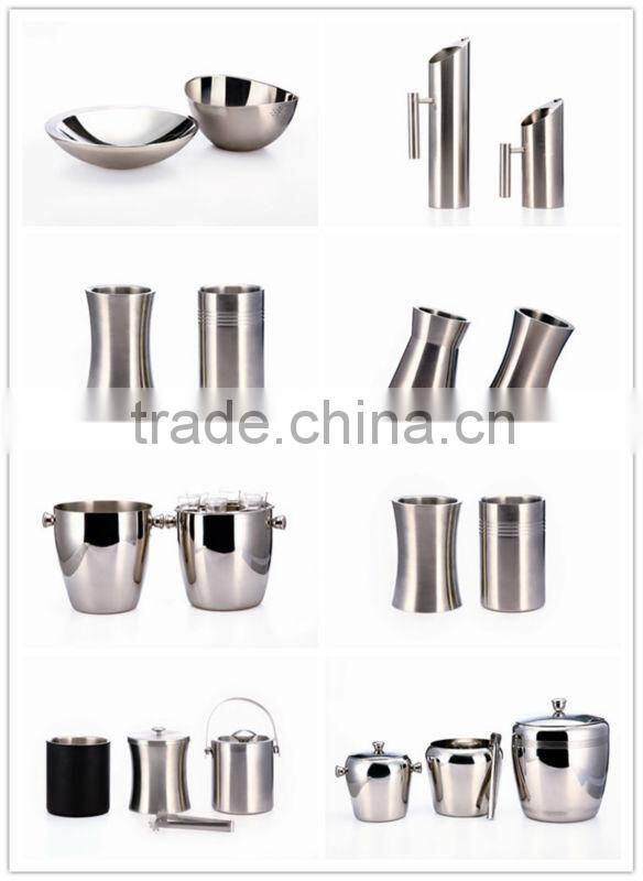 stainless steel ice bucket , led ice bucket ,ice cooler