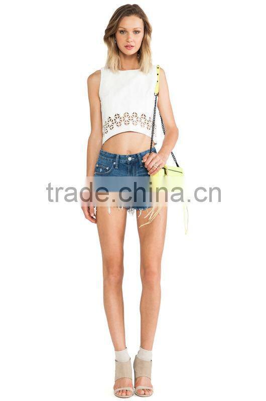 Women high waisted denim Shorts