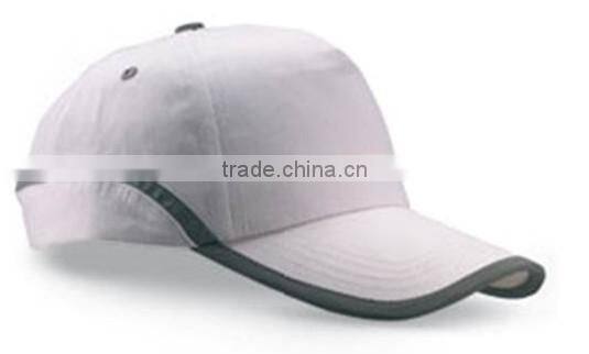 Blank 5 panel cap with reflective band
