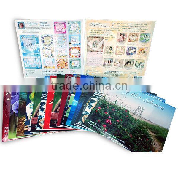 business promotion top quality wall paper table & desk & wall & 365 yearly calendar 2014 & calendar 2013 printing in Shenzhen