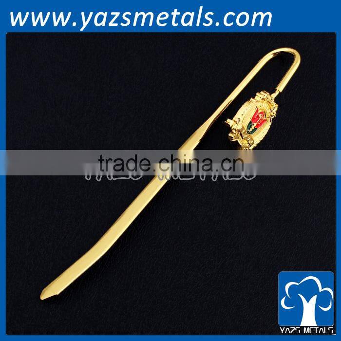 Promotional gifts and crafts brass custom metal plated bookmark