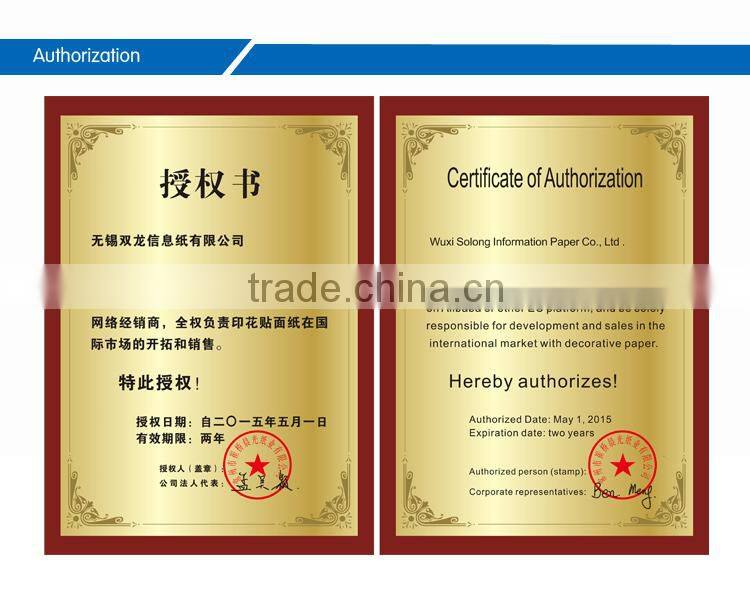 Impregnated Melamine decorative Paper for furniture board