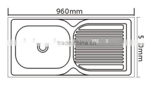Topmount 304 Single Bowl Sink With Small Size / Stainless Steel Sink Bowl Kitchen