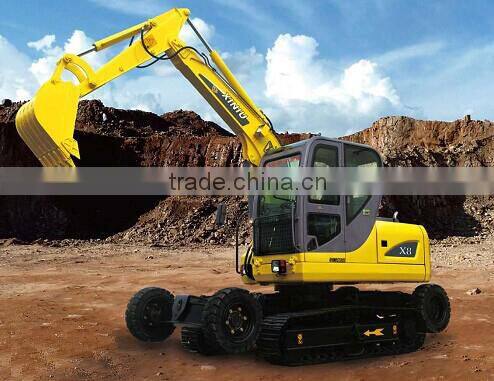 XINIU manufacturer X8 8 ton wheel excavator for sale