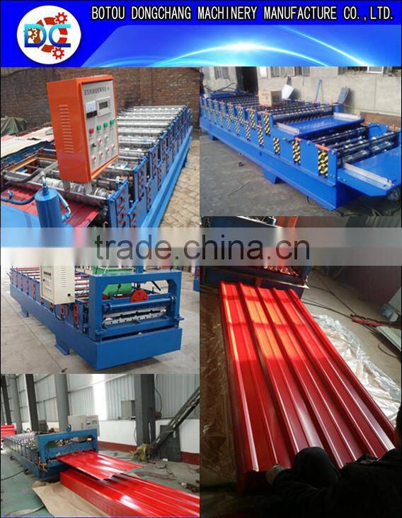 Galvanized Metal Sheet Making Machine / Steel Roofing Profile Cold Roll Forming Machine