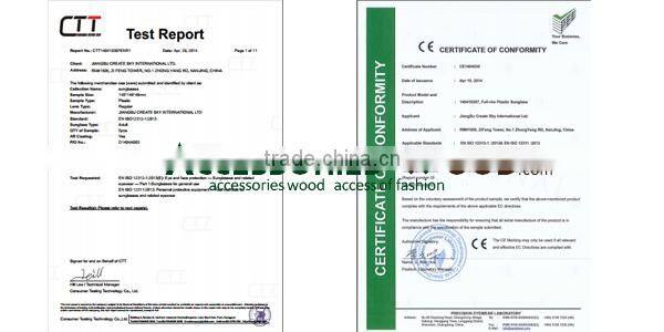 2016 Wood Sunglasses with Polarized and Coating Lenses High Quality Wood Eyewear