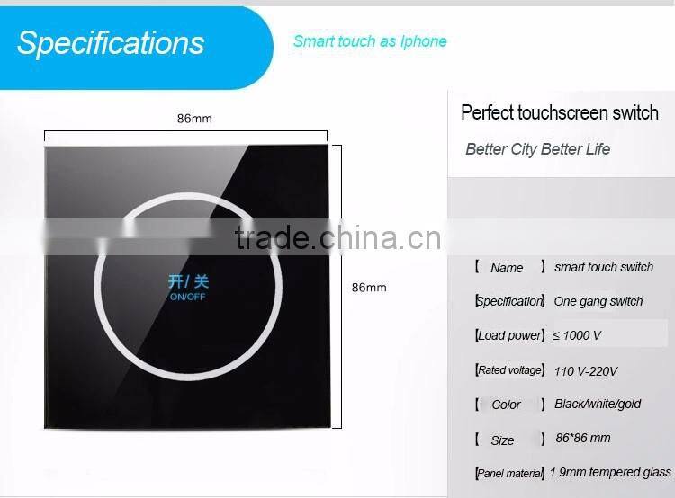 Perfect High Quality Smart One Gang Smart Touch Switch