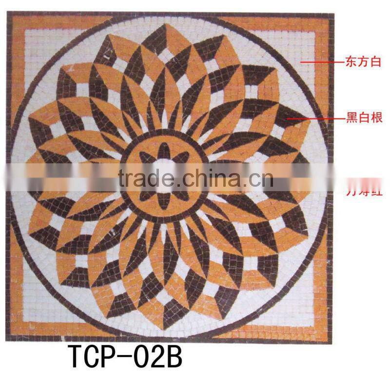 interior rectangle marble floor medallions patterns design