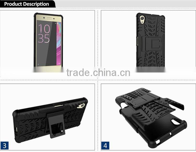 2016 trending products 2 in 1 PC+TPU Hybird armor rugged case cover for Sony Xperia X with stand mobile phone accessories