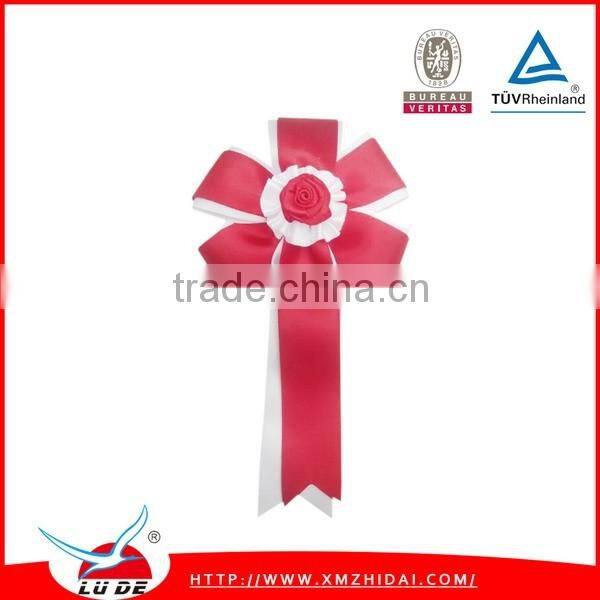 Gift packing use new design rossette award ribbon