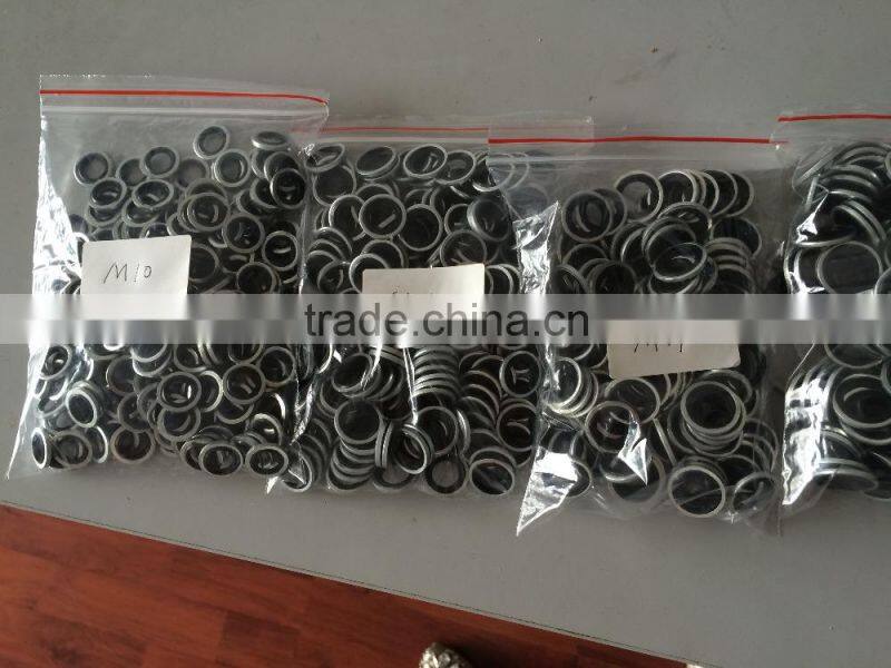 OEM China manufacturers steel flat round rubber bonded sealing washer wholesale