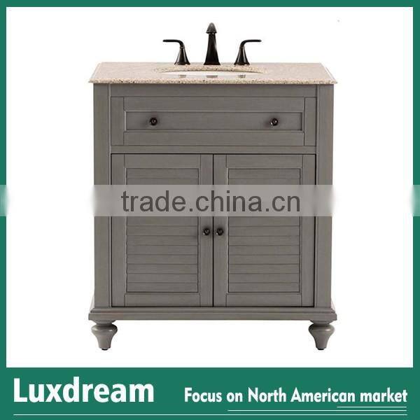 Grey 60" double cupc sinks bathroom vanity wholesale