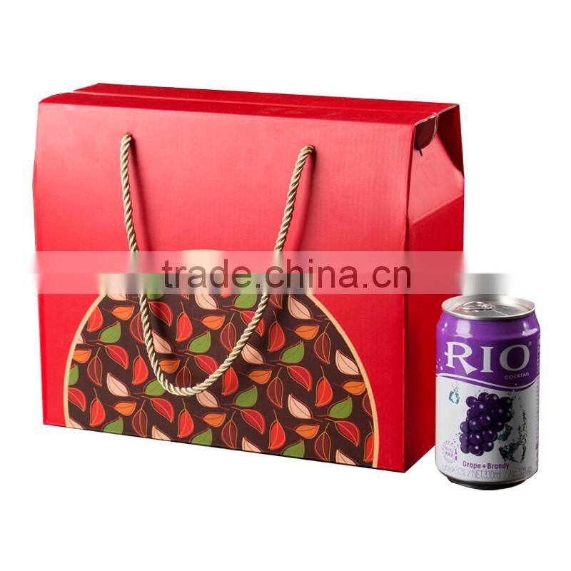 Reusable strong corrugated folding gift packaging paper bag