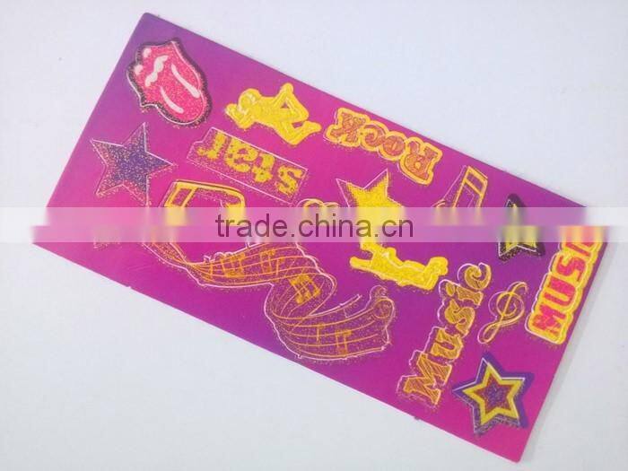 Die-cut printing white PVC sticker