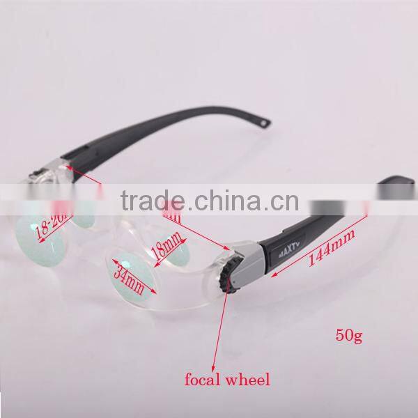 2.8X adjustable low vision magnifier glasses