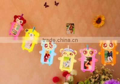 3Inches Colorful Washing Line Hanging Gallery on Line Paper Photo Frames