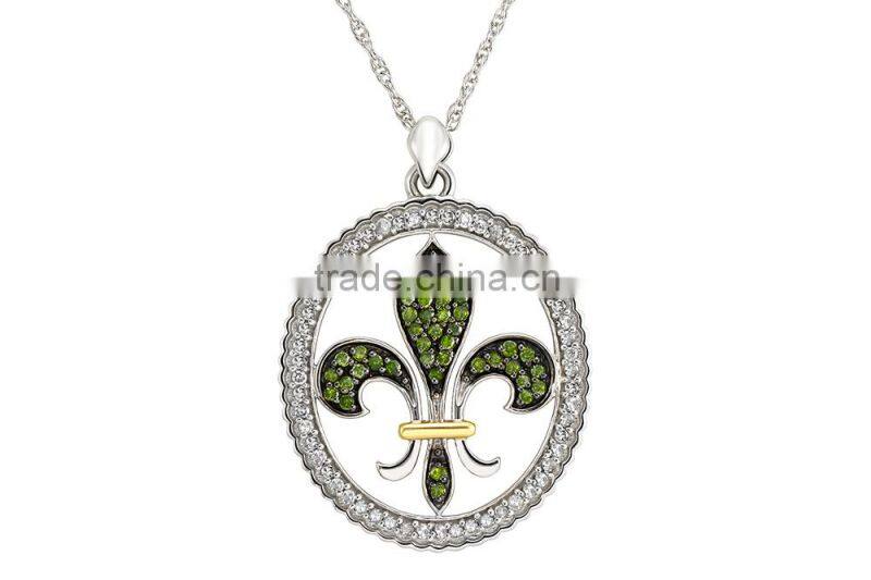 Micro pave setting silver pendants, Tree of life pendant